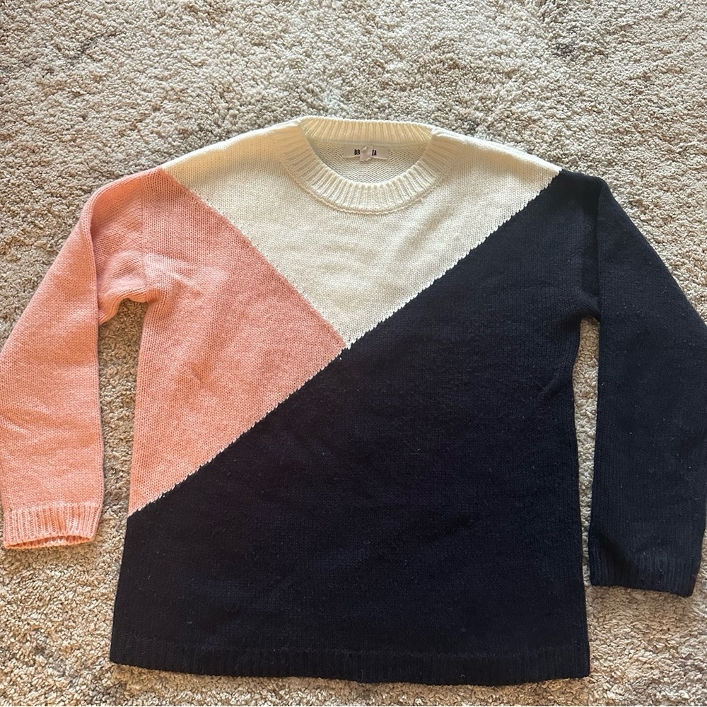 BB Dakota Bunny Slope Oil Slick Color Block Sweater